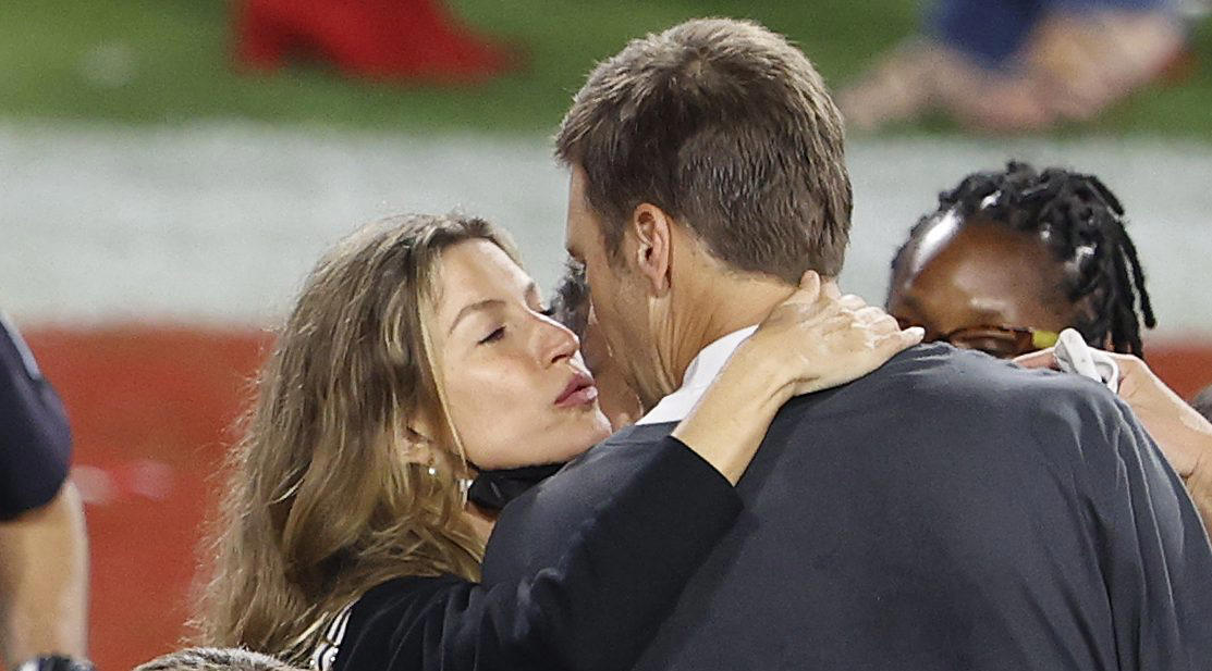 Tom Brady and Gisele Bündchen at the Super Bowl in February 2020.