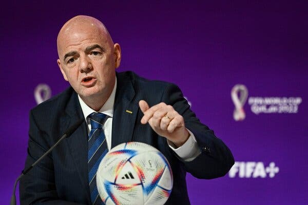On Eve of World Cup, FIFA President Gianni Infantino Defends Qatar - The New York Times
