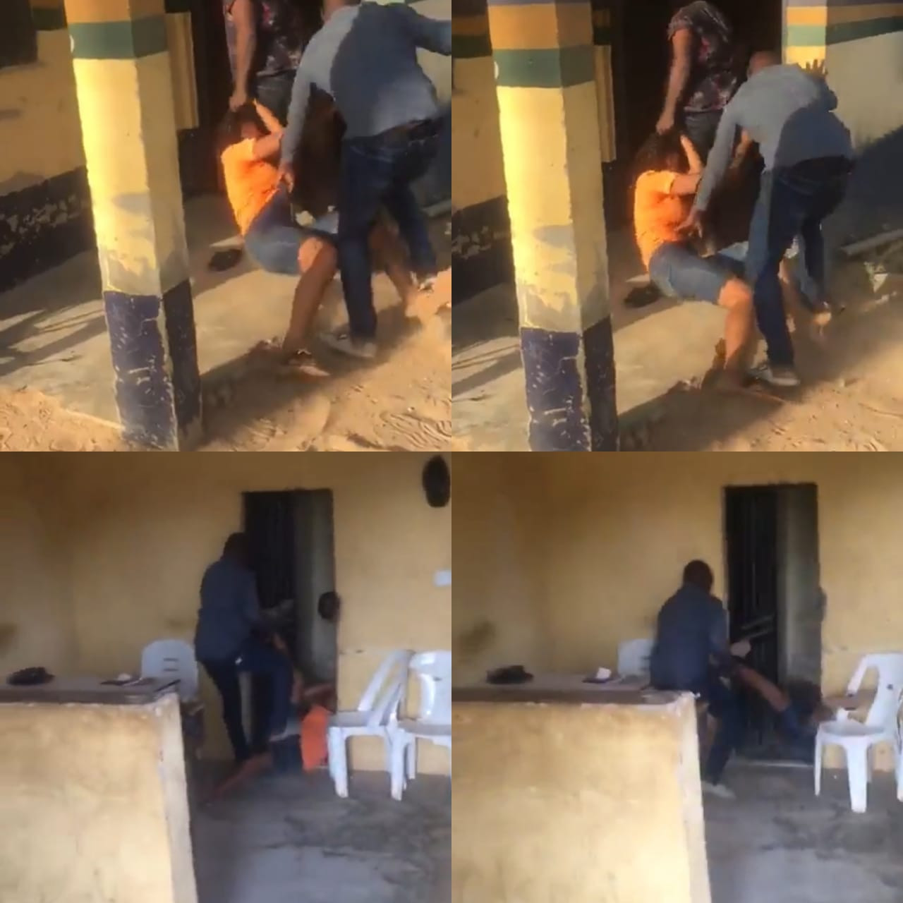 Officers filmed manhandling a Lady in a police station in Abuja queried