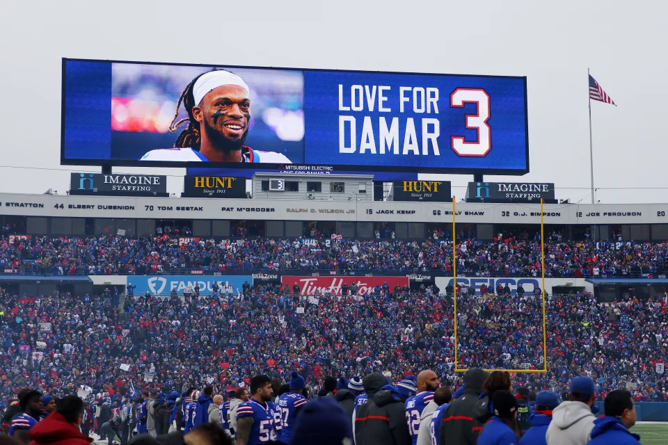 Damar Hamlin is now back home in Buffalo.