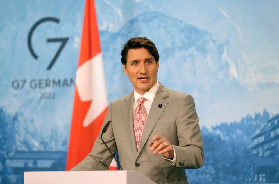 Canada's Prime Minister Justin Trudeau at the G7 summit in Germany in June 2022.
