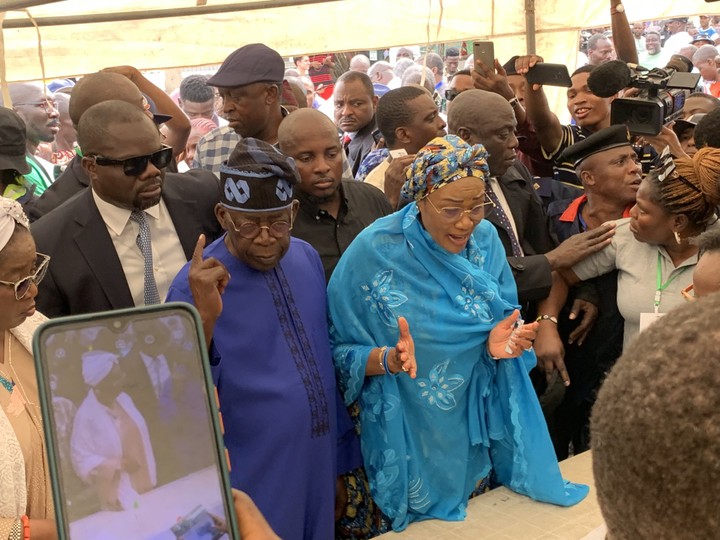 Breaking! #Nigeria2023: Tinubu Votes In Lagos (Photos)