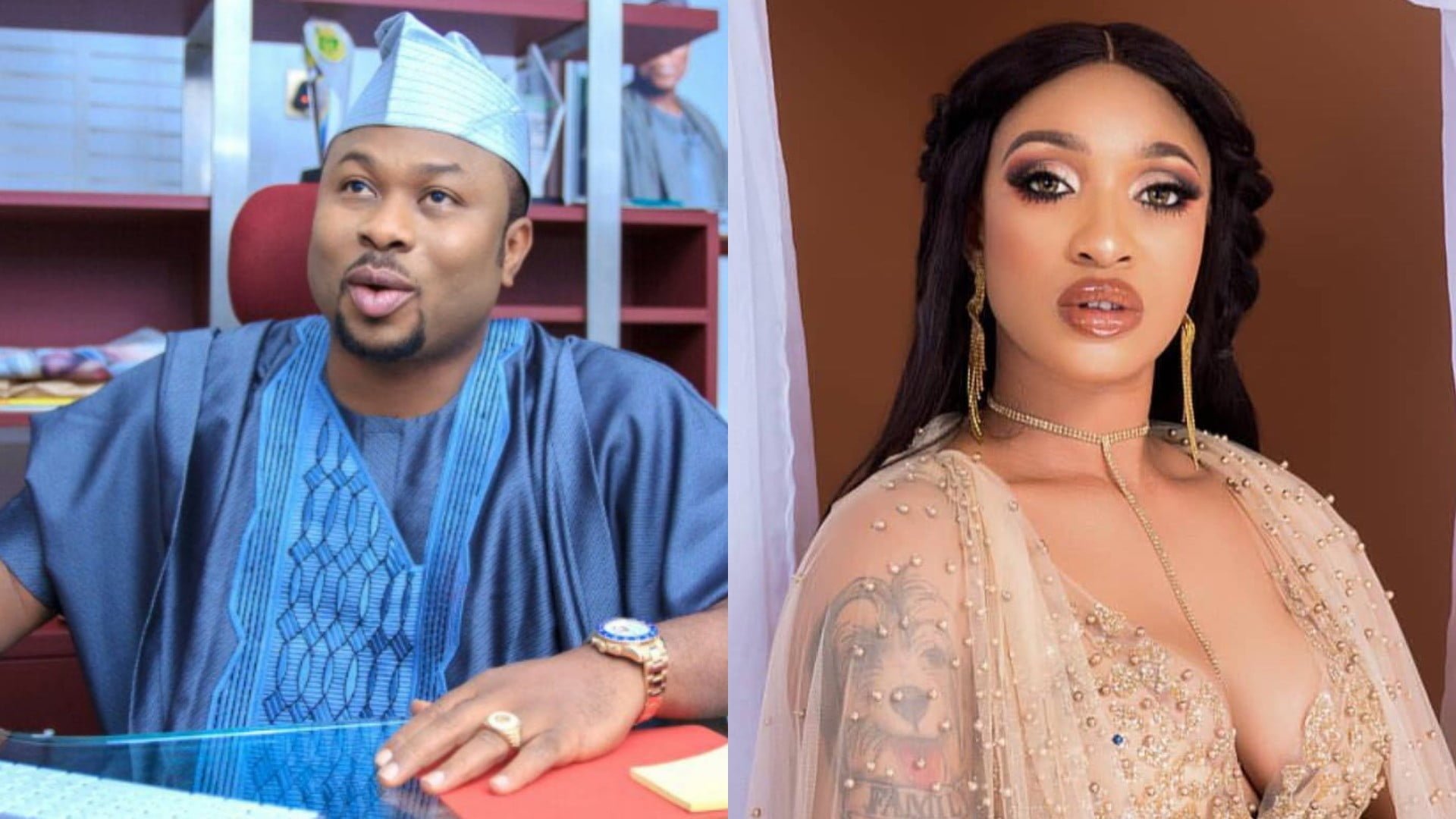 Olakunle Churchill shares purported audio recording of his ex, Tonto Dikeh, saying she would have poisoned him when they were still together