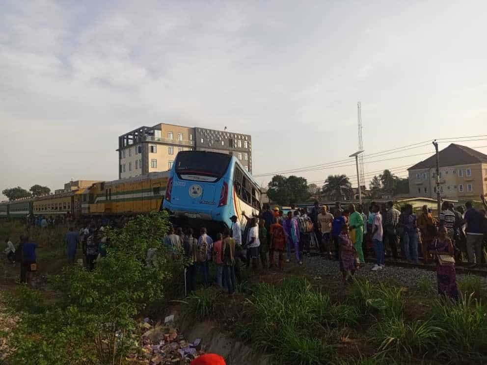 BREAKING: Many feared dead as BRT bus collides with train in Lagos