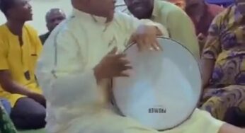 Drama As Governor Adeleke Entertains Supporters With His Drumming Skills (Video/Photos)