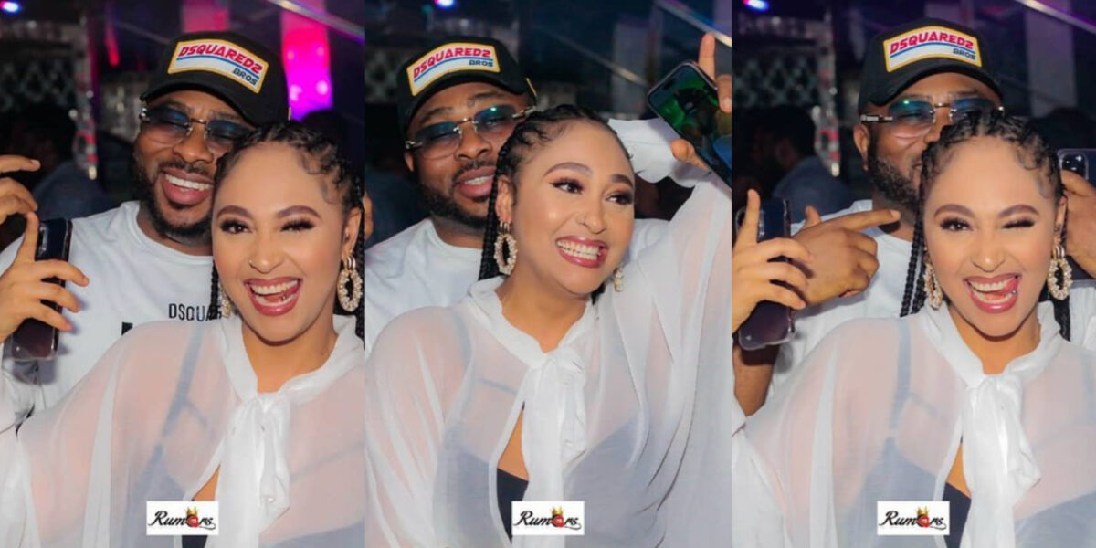 Olakunle Churchill ‘peppers’ Tonto Dikeh as he parties hard with Rosy Meurer