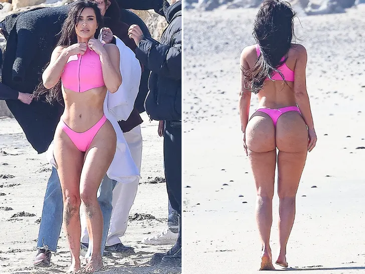 Kim Kardashian Looks Amazing in Unedited Thong Bikini Pics