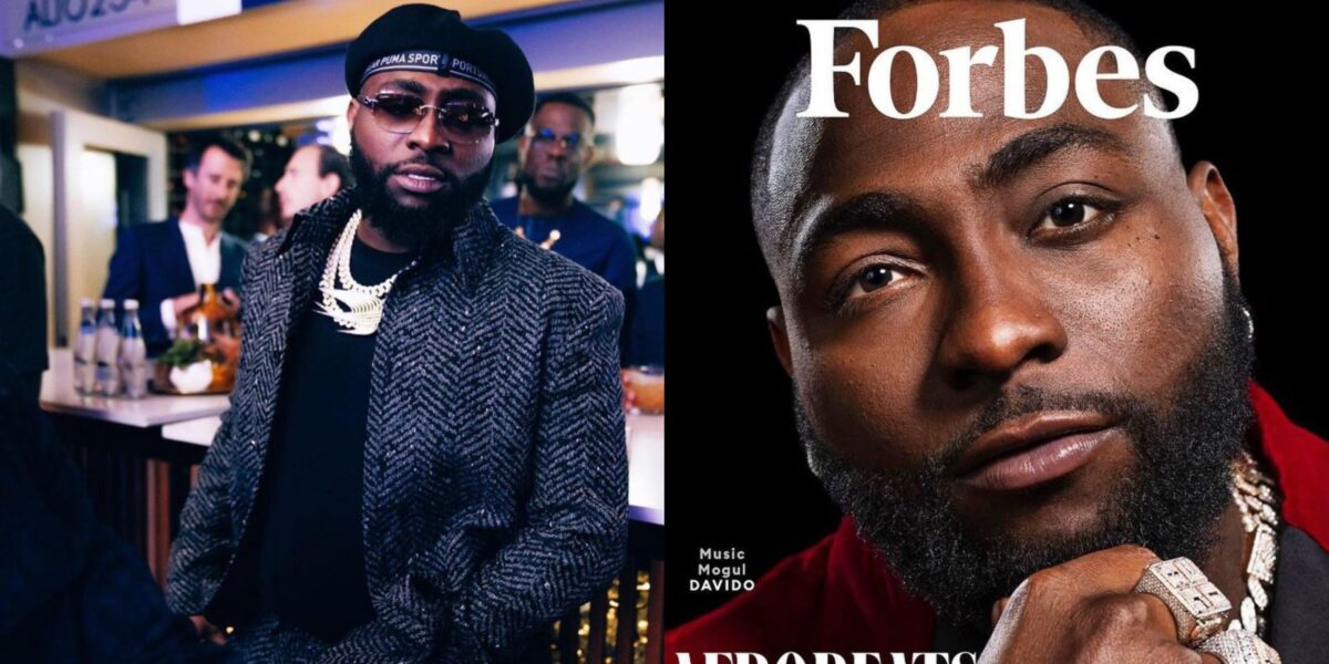 Davido reacts as he graces the cover of Forbes,says “I am a godfather”