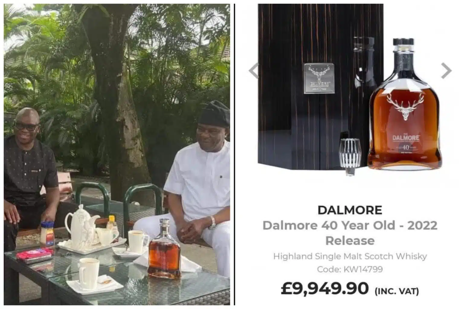 N5M Whiskey Spotted On Wike And Fayose’s Table Get People Talking