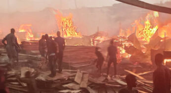 Breaking: Fire Guts Bodija Plank Market In Ibadan (Video, Photos)