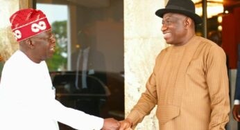 Tinubu Meets Goodluck Jonathan, Akpabio (Photos)