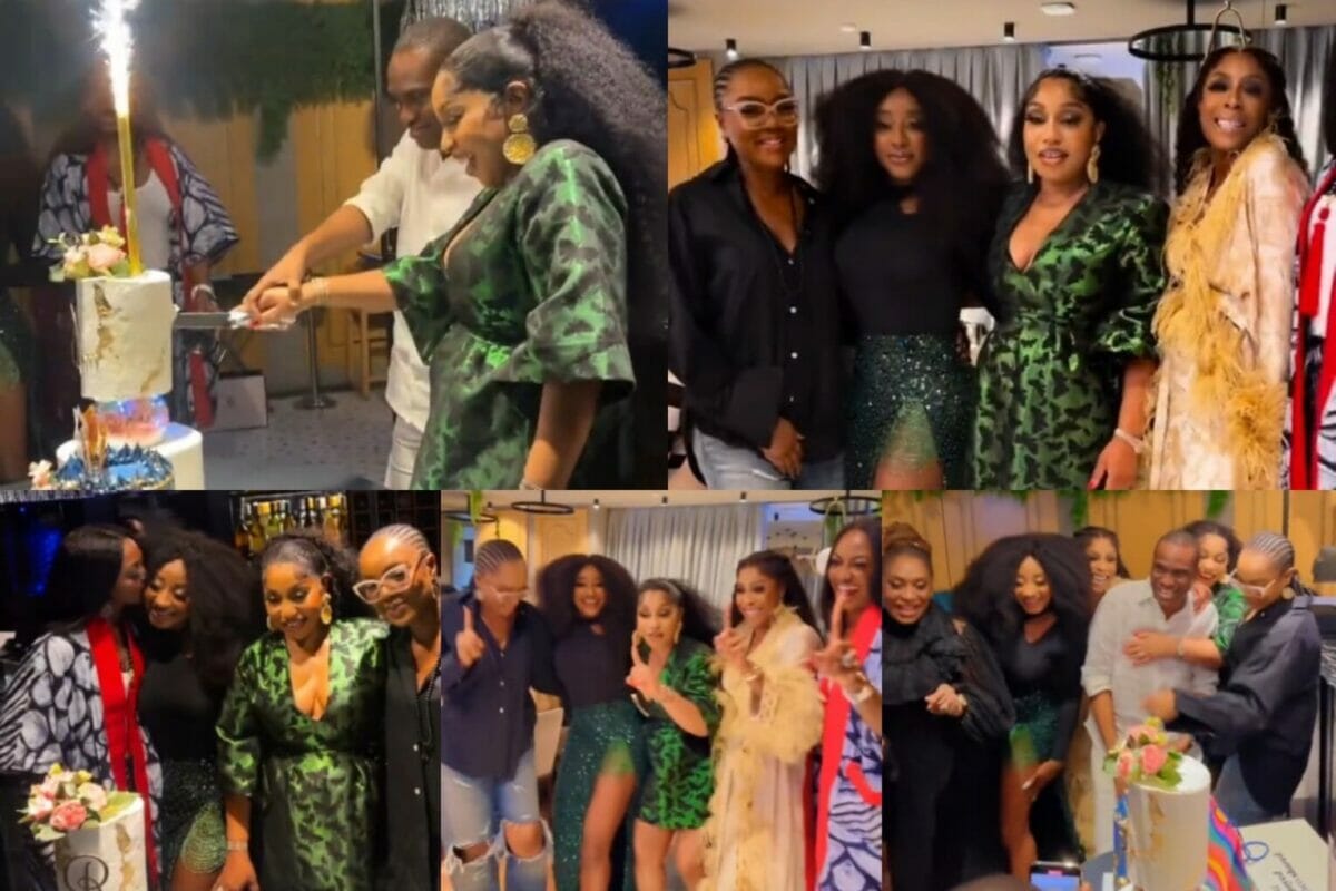 Mo Abudu, Ini Edo, Chioma Akpotha, other Nollywood greats turn up in style for Rita Dominic’s 48th birthday bash (Video)