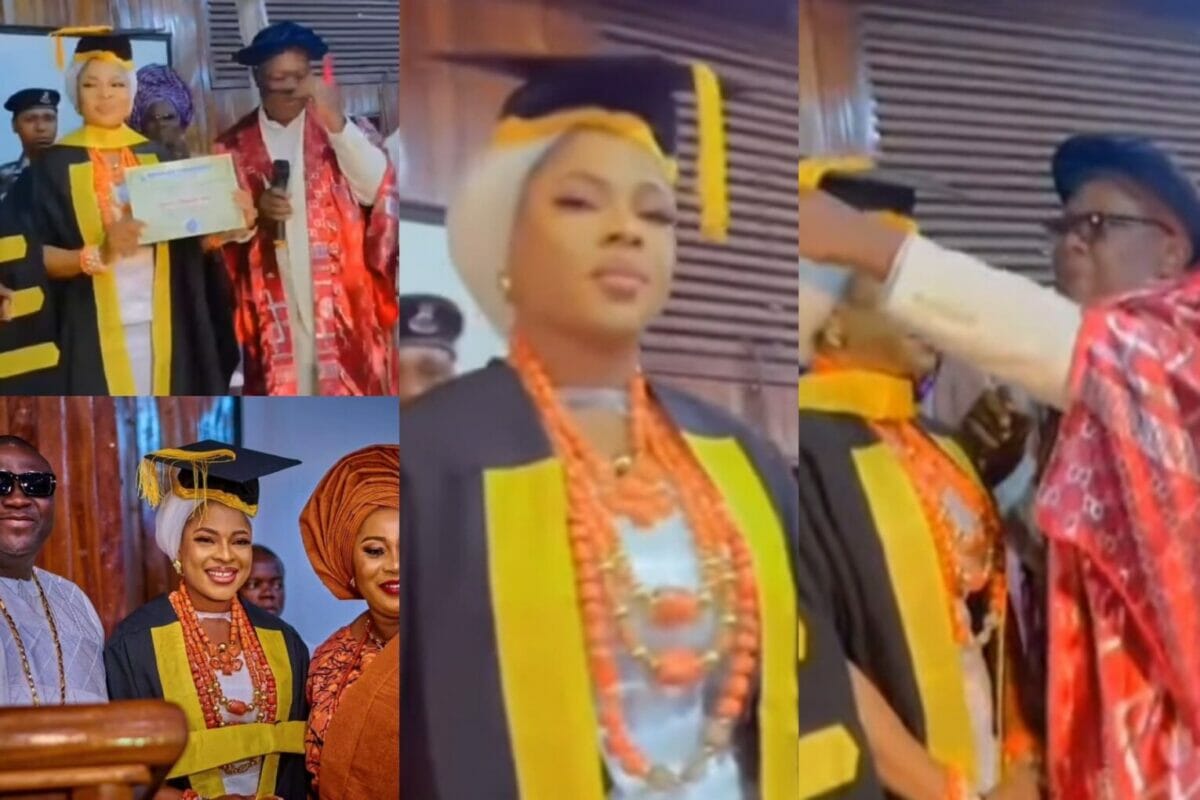 Ooni of Ife’s sixth wife, Olori Temitope bags Honorary Doctorate from US varsity (Video)