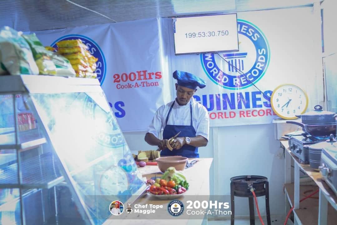 GWR: Tope Maggie Completes 200-Hour Cooking (Photos)