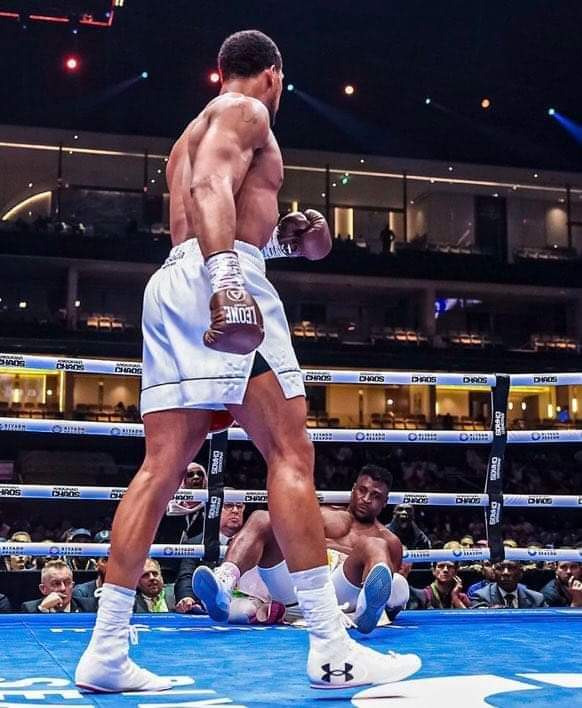 BREAKING: Anthony Joshua Knocks Ngannou Out With Ruthless Performance