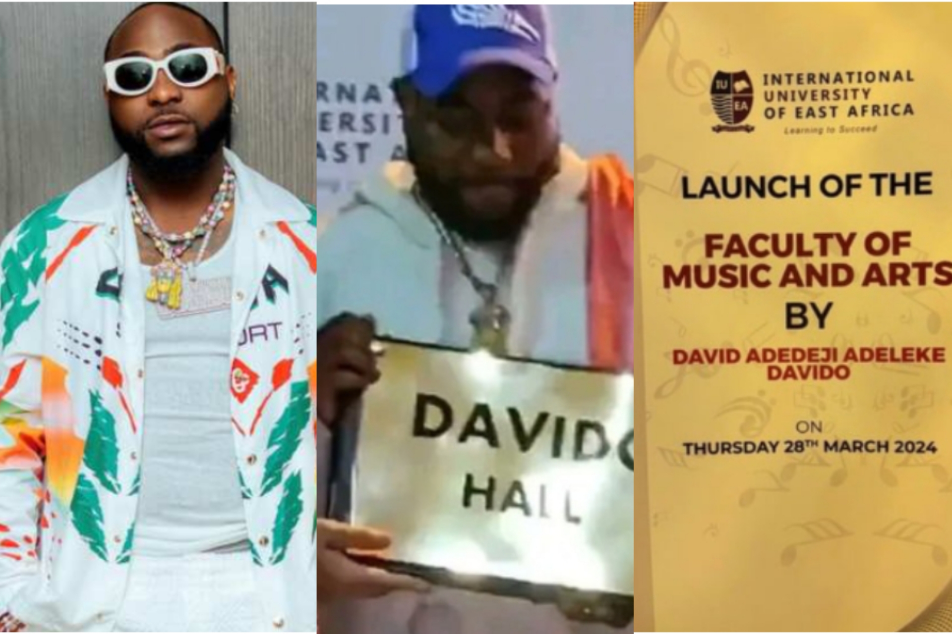 Davido launches new music course at the International University in Kampala, Uganda