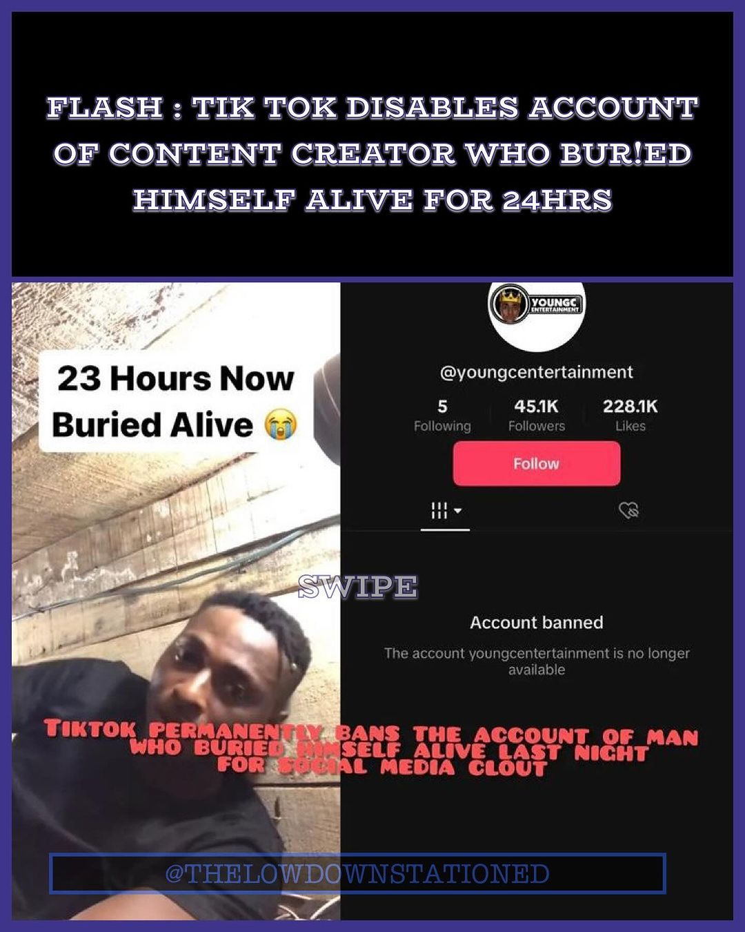 Tiktok Bans Account Of Content Creator Embarking On 24 Hours Buried Alive