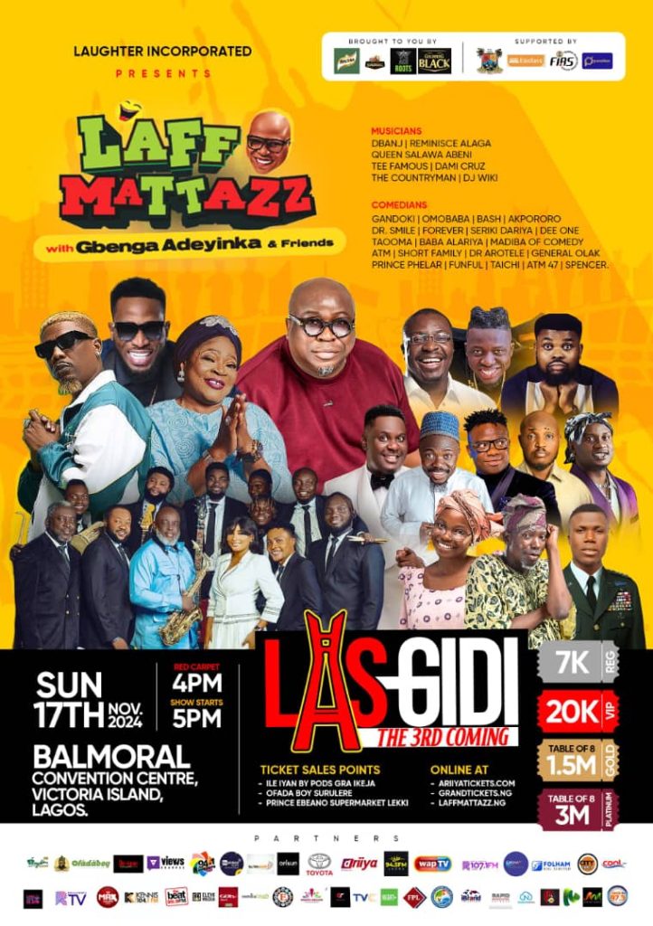 Laffmattazz: Lagos 3rd Coming Features Star-Studded Lineup with D’Banj, Queen Salawa Abeni, Reminisce, Others