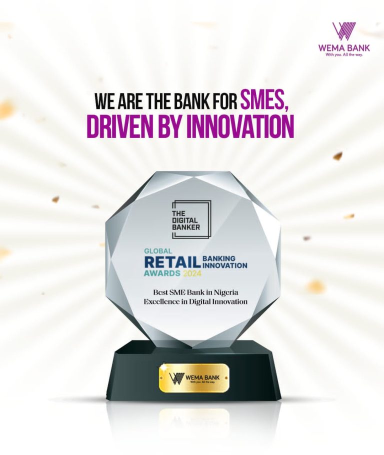 Wema Bank Honored At Global Retail Banking Innovation Awards 2024
