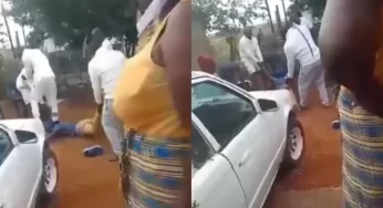 Drama As ‘Baltasar Engonga’ was cornered and fl0gged by husbands of the women he sl3eps with(video)