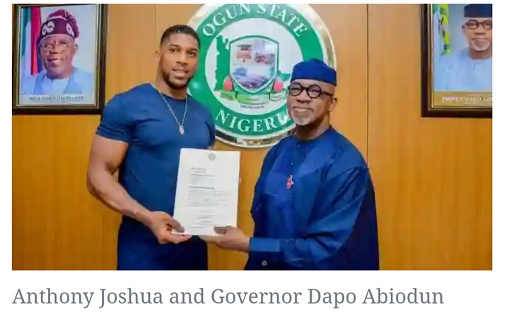 Ogun State To Construct Anthony Joshua Indoor Boxing Ring – Abiodun