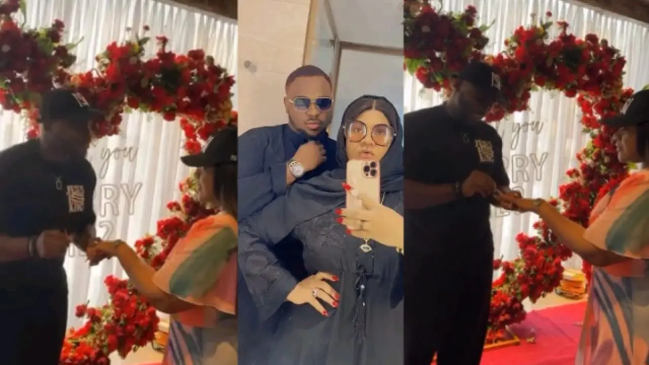 Nkechi Blessing gets engaged to younger lover, Xxssive [VIDEO]