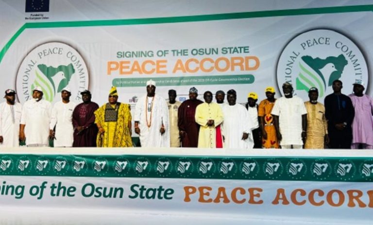Adeleke, Oyebamiji, Others Sign Peace Accord Ahead of Osun Election